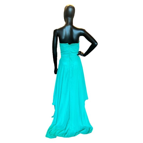 Vintage Kelly Green Chiffon Party Dress - Picture 4 of 5